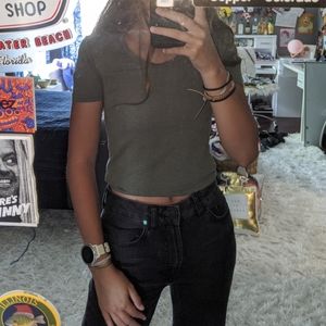 Army green top